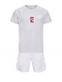 Billige Danmark Kasper Dolberg #12 Bortedraktsett Barn VM 2022 Kortermet (+ Korte bukser)